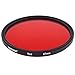 Neewer 67mm Full Red Color Filter for Camera Lens with 67mm Filter Thread