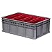 Akro-Mils 38004 1/4 Sorting Cup for 38358 Multi-Load Tote, Red, 6-Pack