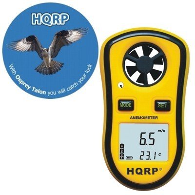 HQRP Compact Digital Anemometer Mini Weather Station Wind Meter & Thermometer plus HQRP Coaster