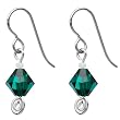 Titanium May Birthstone Earrings Made with SWAROVSKI ELEMENTS