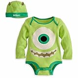 Disney(ディズニー) Mike Wazowski Disney Cuddly Bodysuit Set for Baby - Personalizable　モンスターズ・ユニバーシティのマイクの