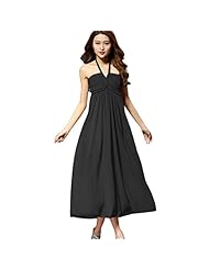 V-neck Summer Chiffon Lace Ruched Banding Fitted Halter  Cocktail  Ball Gown Party Dress/Maxi Dress 
