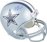Troy Aikman Autographed Helmet | Details: Dallas Cowboys, Riddell Replica Helmet, HOF 06 Inscription