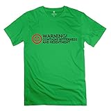 Sale Custom Made Men Warning Bitterness Resentment Tee Shirts Size XXL ForestGreen