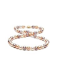 Multi Color Freshwater Pearl Necklace: 18" 7-8mm AA+