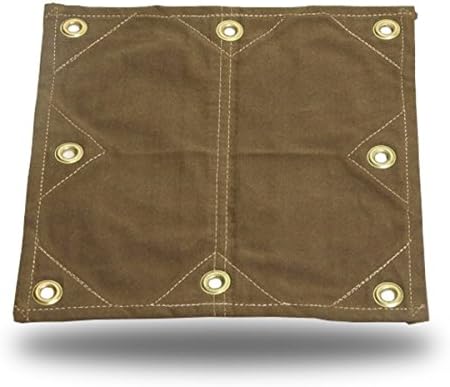 5X7 12oz Heavy Duty Canvas Tarp with Reinforced Patches- Water, Mold and Mildew Resistant -Industrial- Extreme Performance, Equipment, Farm, Home, Woodpile, Construction, Machinery Cover.
