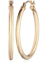 Duragold 14k Gold Hoop Earrings (1" Diameter)