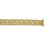 Clevereve'S 18Kt Gold Yellow Textured Link Bracelet