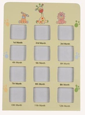 Childrens Toyshop  Toys : Baby Annual Picture Frame "Giraffe"