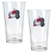 Colorado Avalanche 2pc Pint Ale Glass Set - Primary Logo NHL Hockey