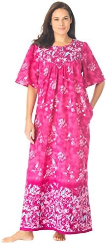 Only Necessities Women's Plus Size Border-Print Bib Lounger