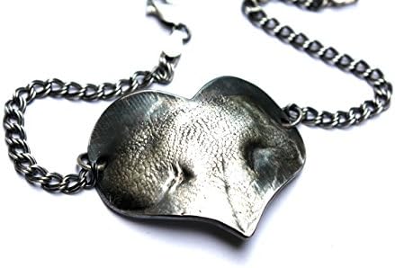 Custom pet nose or paw print bracelet in sterling silver, features your pet's actual prints!!