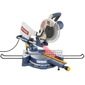 Factory-Reconditioned Ryobi ZRTSS101L 13 Amp 10-in Sliding Compound Miter Saw with Laser by Ryobi