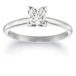 Platinum Princess Cut Solitaire Diamond Engagement Ring (3/4 ct, G-H Color, VS2 Clarity)