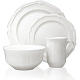 Mikasa Antique White 16-Piece Dinnerware Set, Service for 4