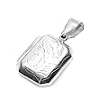 Stering Silver Rectangular Locket Pendants, Size: 22mm
