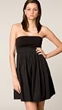 Susana Monaco Black Pleated Tube Shift Dress