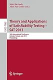 Theory and Applications of Satisfiability Testing - SAT 2013 : 16th international conference, Helsinki, Finland, July 8-12, 2013, proceedings