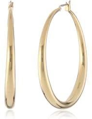 ABS By Allen Schwartz Gold Tone Hoop Earrings