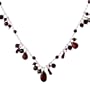 Sterling Silver Garnet Necklace, 17"