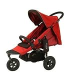 AirBuggy Mimi 3-Wheel Buggy (Black Frame with Red Fabric)