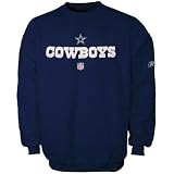 Reebok Dallas Cowboys Navy Blue Team Marks Crew Sweatshirt