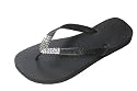 SWAROVSKI CRYSTAL HAVAIANAS BROWN SILK THONGS SANDALS FLIP FLOPS U.S. SIZES 4-11