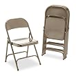 Metal Folding Chairs, Bronze, 4/Carton