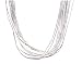 10 Strand 16 Inch Sterling Liquid Silver Necklace