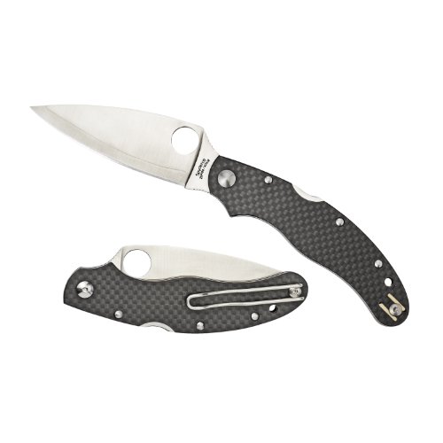 Spyderco Caly 3.5 Carbon Fiber ZDP-189 Plain Edge Knife Spyderco Caly 3.5 Carbon Fiber ZDP-189 Plain Edge Knife Hunting Knives