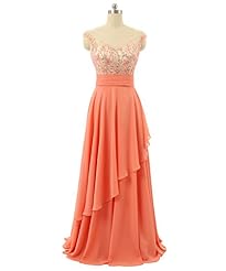 Chiffon Sweetheart Beaded Sequined Illusion Asymmetric Evening Dress/Bridesmaid Dress/Prom Dress 