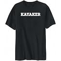 T-Shirt Mens Black " Kayaker SIMPLE / BASIC " Sports