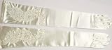 Imported 22 Inch Imported Shiny Spandex Ivory Opera Wedding Prom Gloves