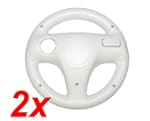 2x Lenkrad Wheel Weiss f�r Wii Mario...