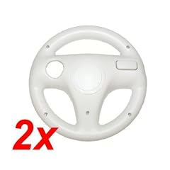 2x Lenkrad Wheel Weiss f�r Wii Mario Kart, NFS.. - RBrothersTechnologie