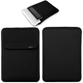 CaseCrown Neoprene Sleeve Case (Black) for 13 Inch Laptop + Pocket for 10 Inch Tablet