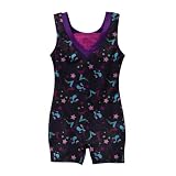 Girls' Freestyle® by Danskin® Dancewear Black Printed Biketard