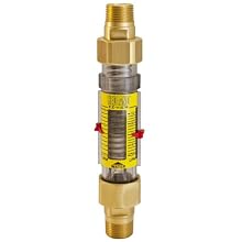 Hedland EZ-View Flowmeter, Polysulfone, For Use With Water, NPT Male