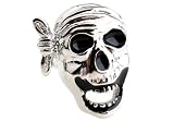 Silver Skull Pirates in the Caribbean Jolly Rodger Cufflinks Cuff Links