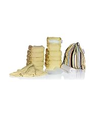 The Pop-In Bamboo Nappy Multi Pack - Birth to Potty - Custard