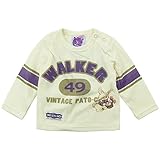 patogato(パトガト) 接結天竺 うさぎアメロゴ長袖Tシャツ 130cm/オフシロ NO.F-741015