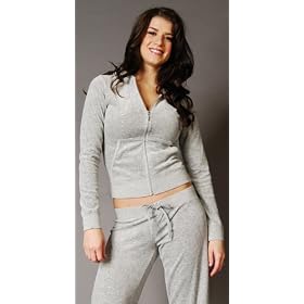 Juicy Couture Long Sleeve Velour Zip Hoodie Loungewear