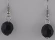 Ebony Gem Cut Globes Earrings