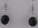 Ebony Gem Cut Globes Earrings