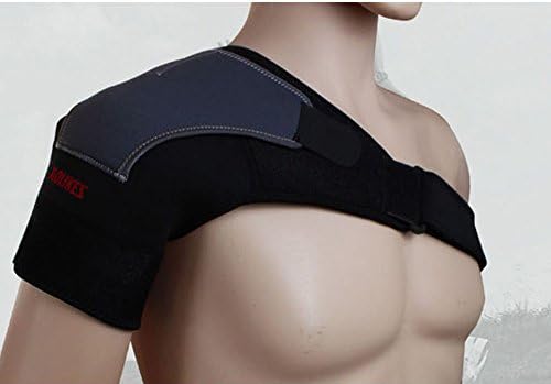 1pc Adjustable Single Shoulder Brace Support Strap Wrap Bandage Pad Gym Sport Guard (For right shoulder)
