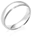 14k White Gold 6mm Comfort Fit Milgrain Men's Wedding Band