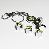 Alfa Romeo Tire Valve Caps with Wrench Keychain 