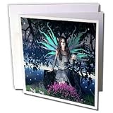 WhiteOak Art Designs Fairy Prints - This Moment A Fairy sitting on a stump - Greeting Cards-12 Greeting Cards with envelopes