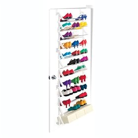 <b>36 Pair Shoe Rack - Over the Door by Lynk</b>