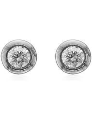 10K White Gold Diamond Stud Earrings(GH, I1-I2, 0.20 carat)